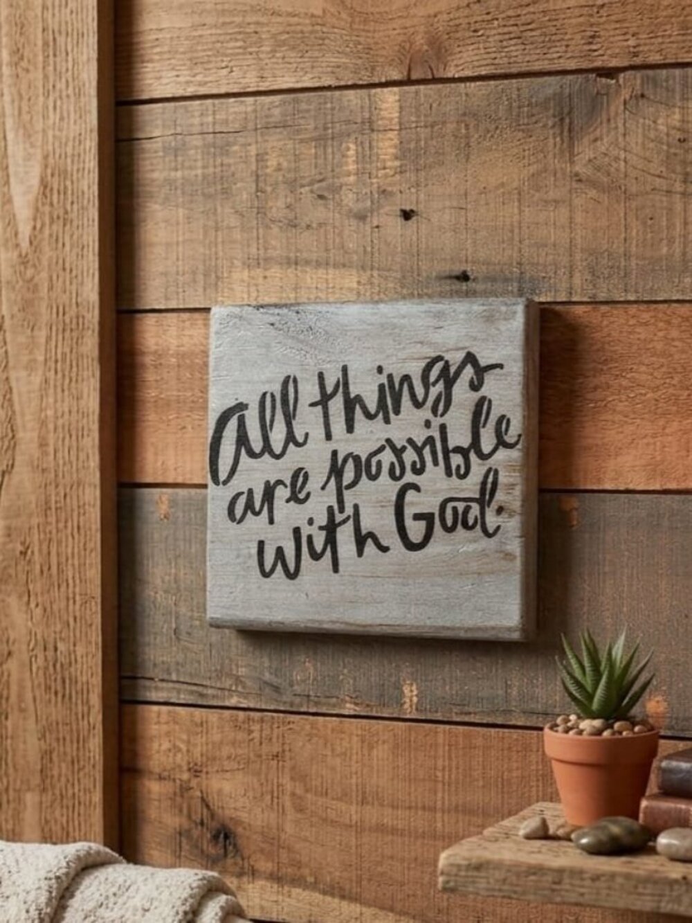 Inspirational Rustic Wooden Sign - Picture 2 of 4